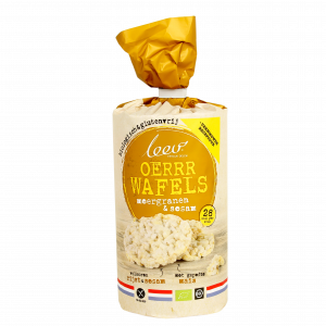 Organic primal cereal popped waffles. Glutenfree